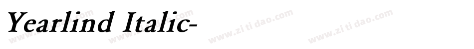 Yearlind Italic字体转换